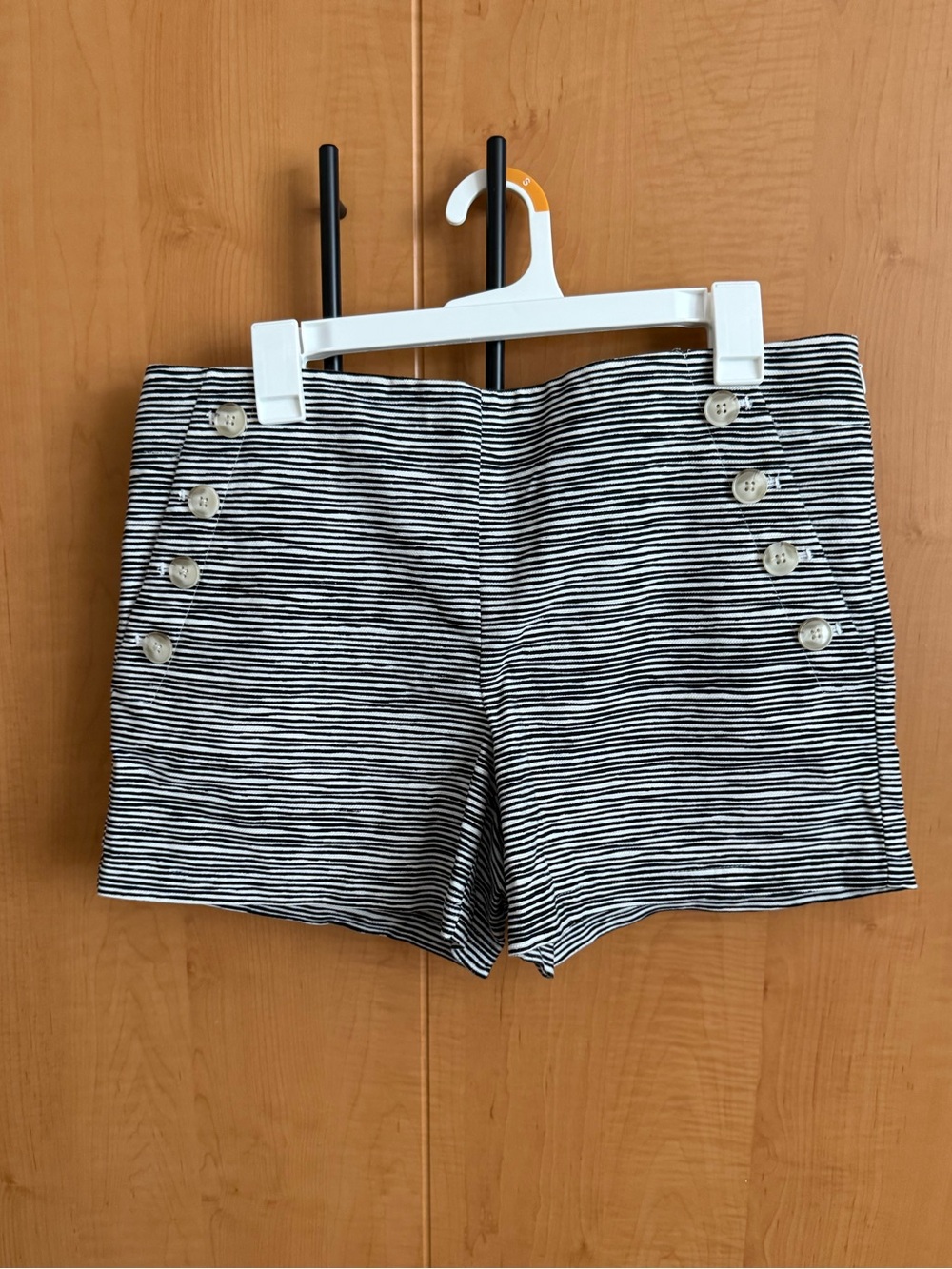 Loft Riviera Striped Black & White Sailor Button Women’s Shorts - 8